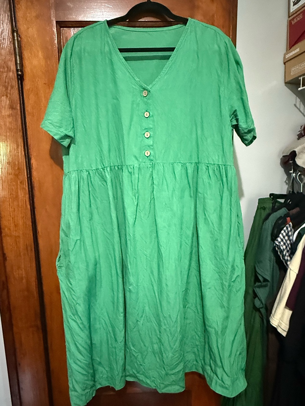 Linen midi dress